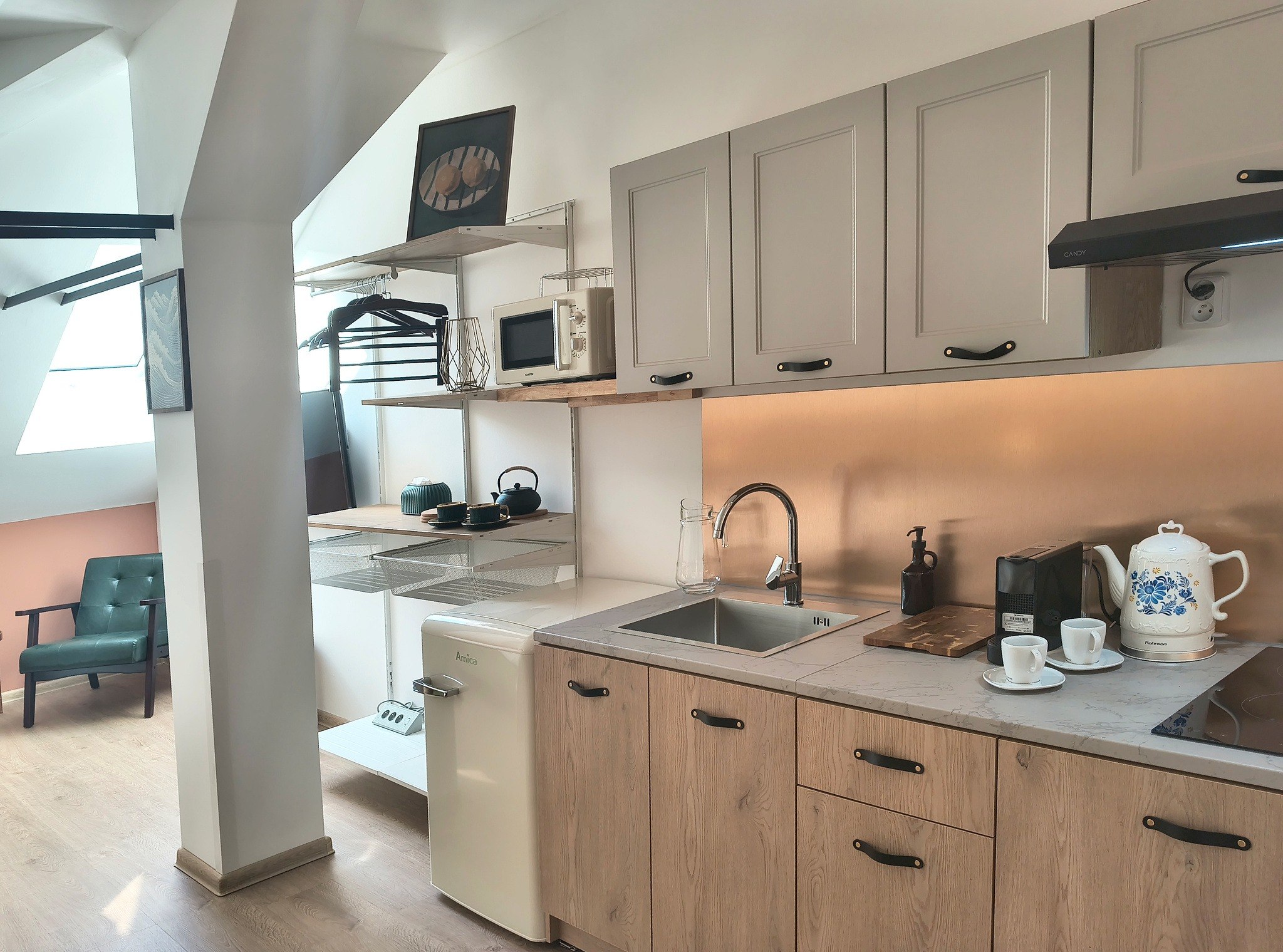 Kitchenette in room 401